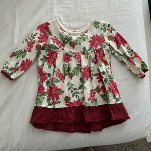 Organic Burts Bees baby 6-9 months Christmas dress